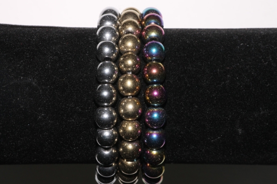 Hematin ball bracelets