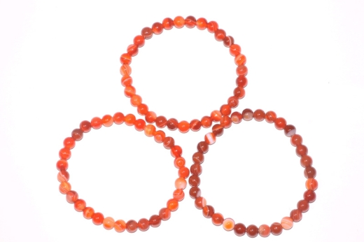 Streifenachat rot Kugelarmband 6 mm