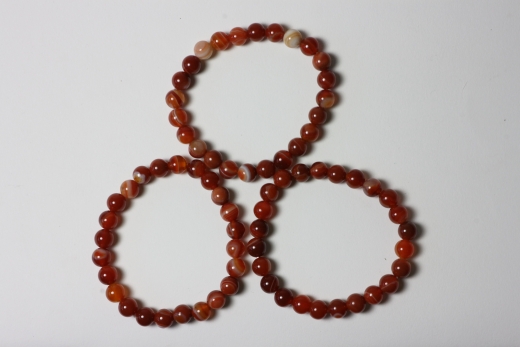 Streifenachat rot Kugelarmband 8 mm