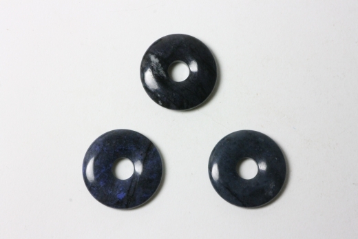 3erSet Dumortierit 30mm Donuts