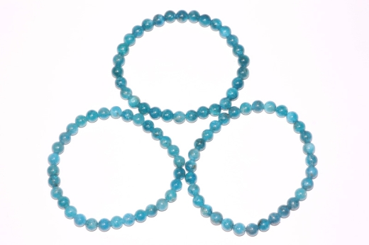 Apatit blau Kugelarmband 6 mm