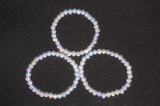 Angel Aura / Bergkristall Kugelarmband 6 mm