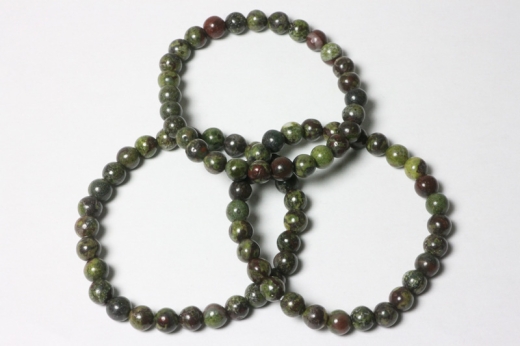 Dragonbloodstone bead bracelet 6mm