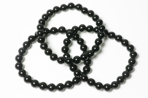 5erSet Schörl Kugelarmband ca.8mm/20,5cm