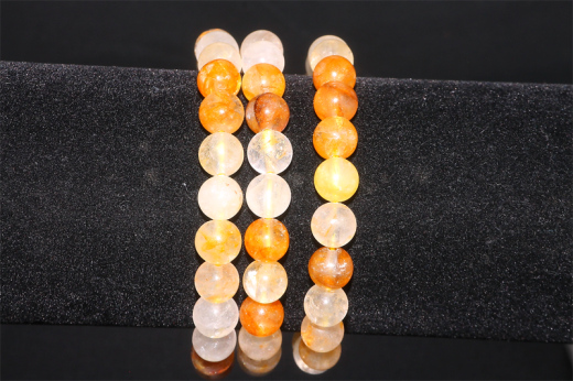Golden Healer - Bergkristall Kugelarmband 8 mm