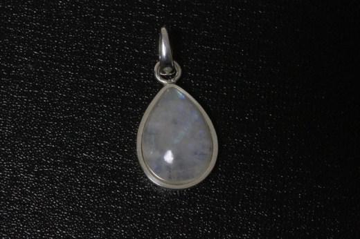Regenb.Mondstein Anhänger Tropfen ca.15x25mm 925erSilber