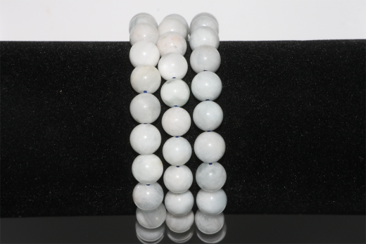 Aquamarine bead bracelet 8 mm B-Qual.