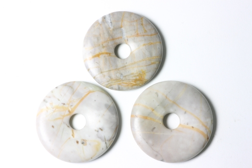 3erSet Picasso-Jaspis 50mm Donuts