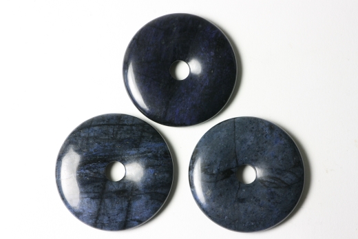 3erSet Dumortierit 50mm Donuts