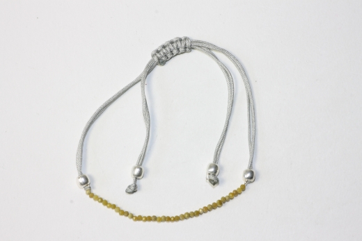 Opal gelb Pullstring-Armband fac. ca.2mm/6+21cm