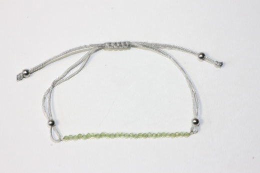 Peridot Pullstring-Armband fac. ca.2mm/6+21cm