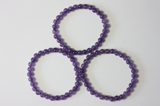 Amethyst Kugelarmband 6 mm