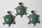 3pcs. Aventurine turtle pendant