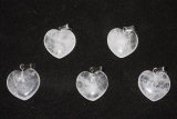 10St. Herzanhänger 20mm Bergkristall B