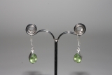 Synthese (Peridot-farben) Ohrh. fac. 925erSilber
