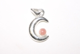 Rhodochrosit-Anhänger Mond ca.16mm 925erSilber