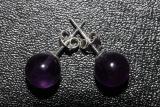 3Paar Amethyst Ohrstecker 8mm 925er Silber