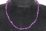 Amethyst-Kugelkette 8mm/45cm fac./Karab.