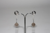 3Paar Rauchquarz Ohrhänger 10mm Kugel fac. 925erSilber