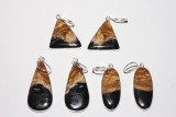 fossilised palm wood Earrings sev. in Sterling-silver