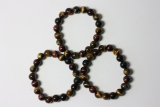 Tigerauge 3-Color Kugelarmband 10 mm