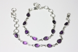 Amethyst Armband Cab. 925erSilber