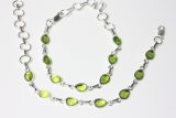 Peridot bracelet Cab. Sterling Silver
