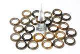 Set of 10pcs. Tigereye Rings approx.5-5,5mm
