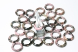 10erSet Rhodonit Ringe ca.5-5,5mm