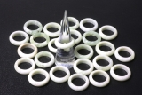 10erSet China-Jade Ringe ca.5-5,5mm