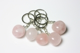 Set of 10 keychains rosequartz