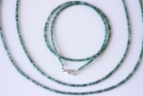 Grüner Amethyst Kugelkette fac. ca.2mm/45cm