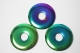 Set of 3 Hematin 40mm donuts colored