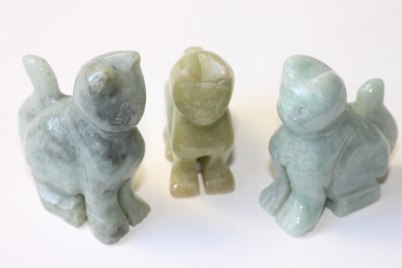 Jadeite/Jade Cat Burma approx.47x40x16mm