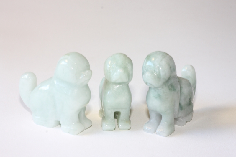 Jadeite/Jade Dog Burma approx.49x40x16mm