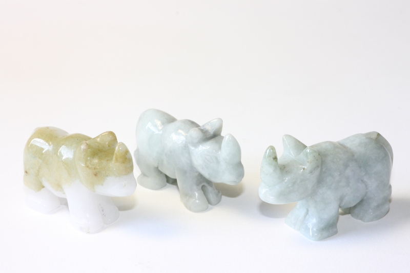 Jadeite/Jade Rhino Burma approx. 52x33x14mm