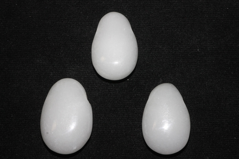 Set of 5 drilled white jade tumbled stone