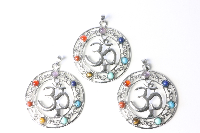 3pcs. Chakra pendant Ohm