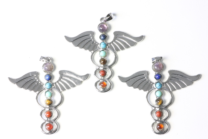 3pcs. Chakra pendant wings