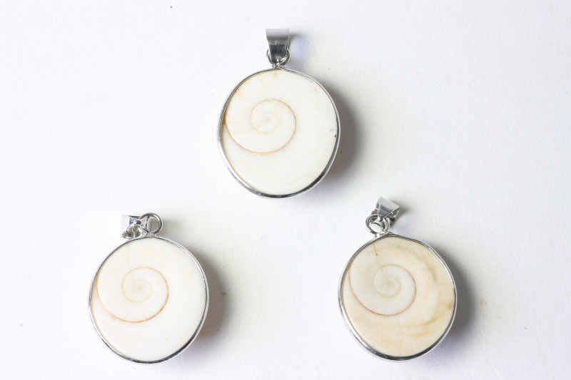 3pcs. Operculum pendant oval