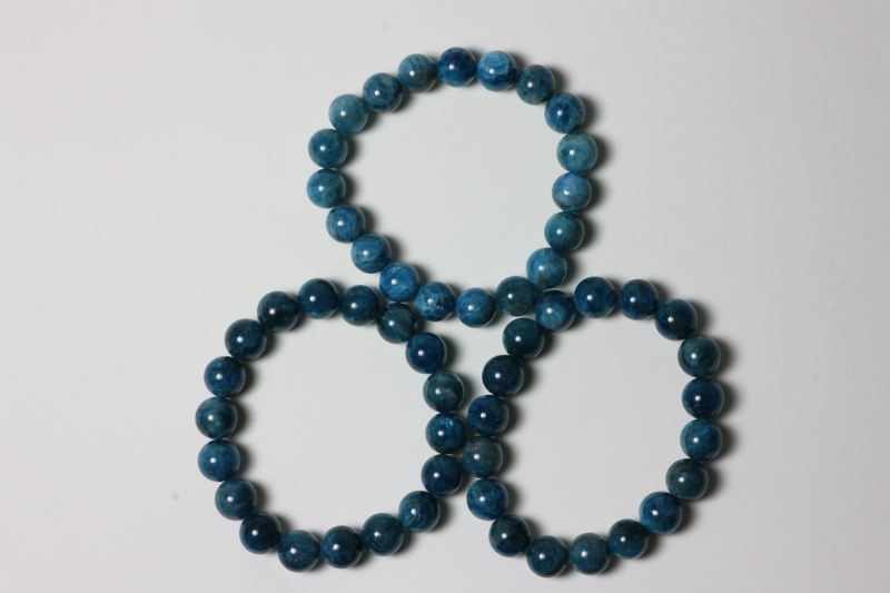 Apatite blue Ball Bracelet 10 mm