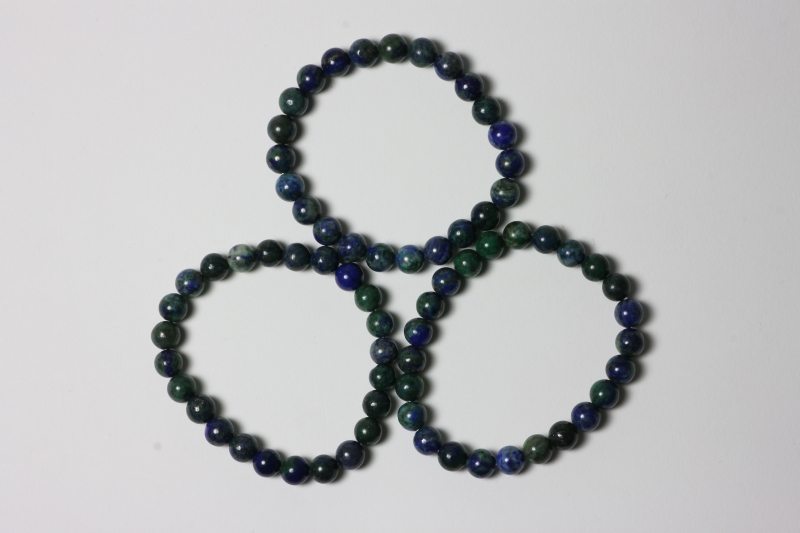 Azurite Chrysocolla Ball Bracelet 8 mm