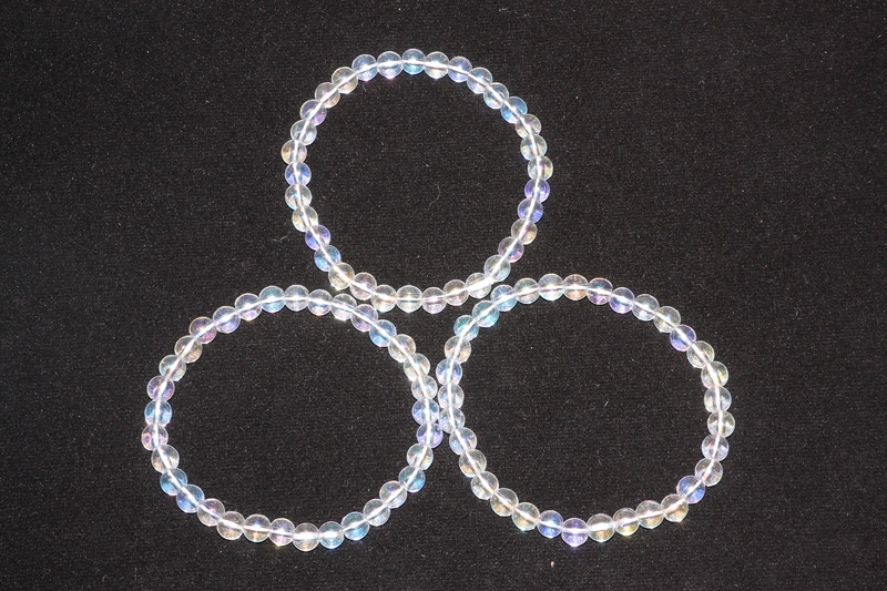 Angel Aura / Bergkristall Kugelarmband 6 mm