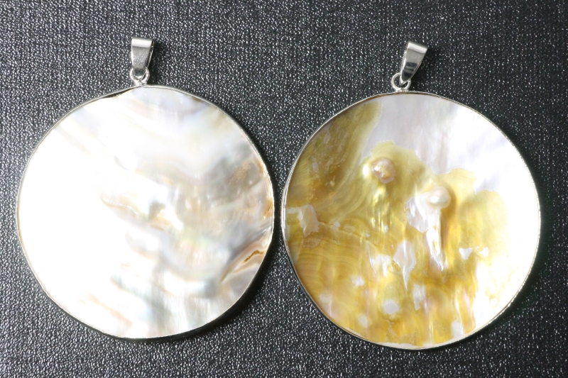 Pendant mother of pearl Rivershell round