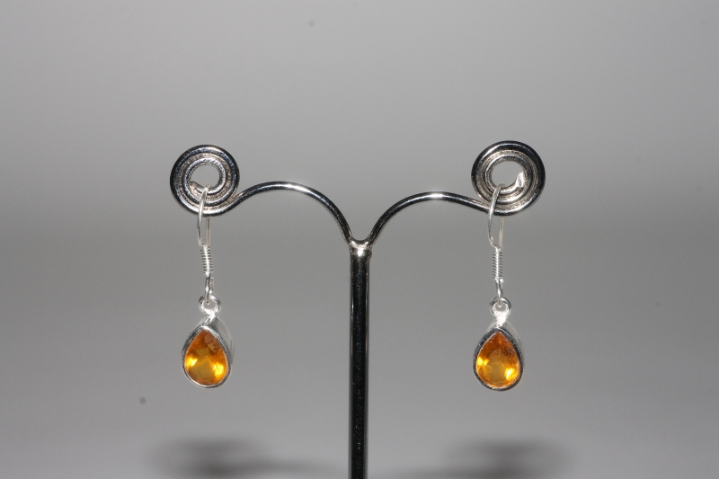 Synthesis (Citrine Color) Earring fac. Sterling-silver