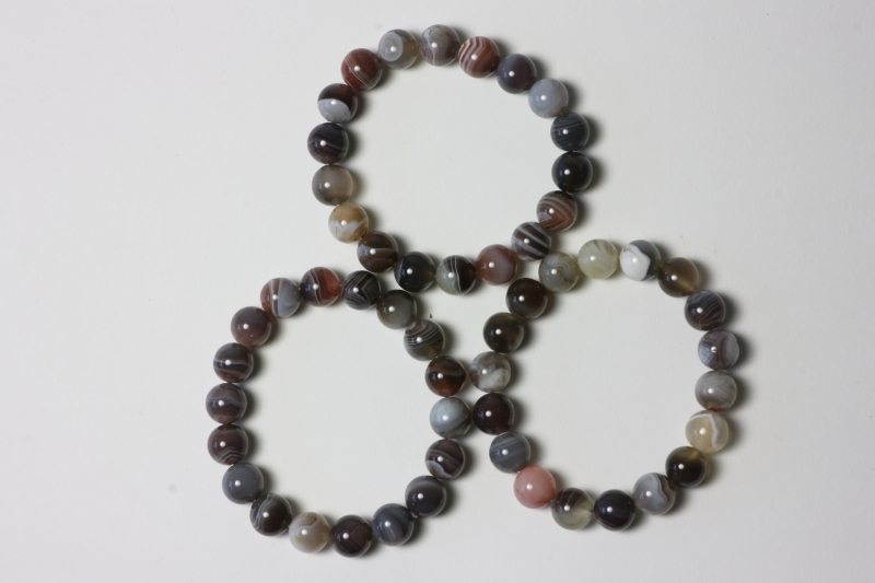 Botswana Agate Ball Bracelet 10 mm