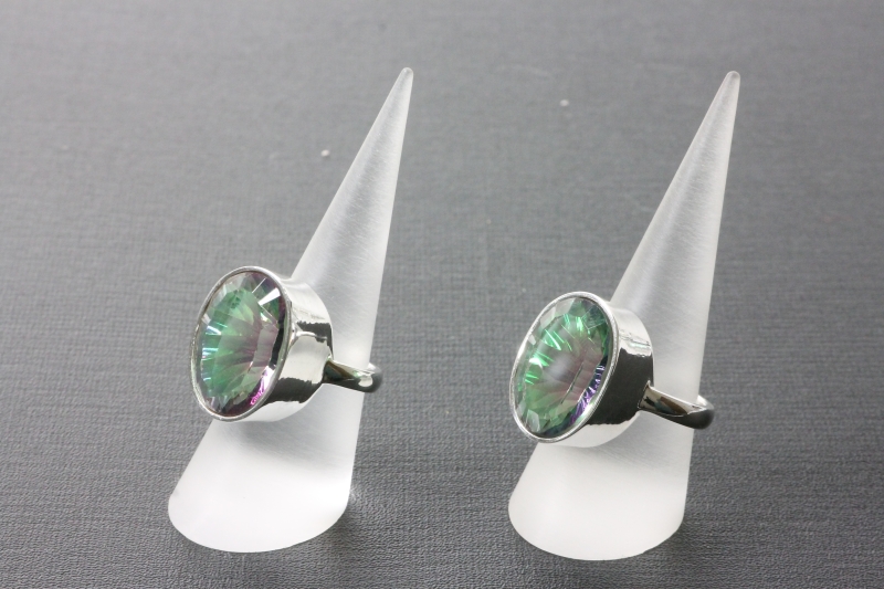 Mystic quartz rings approx.16x21mm 925 silver