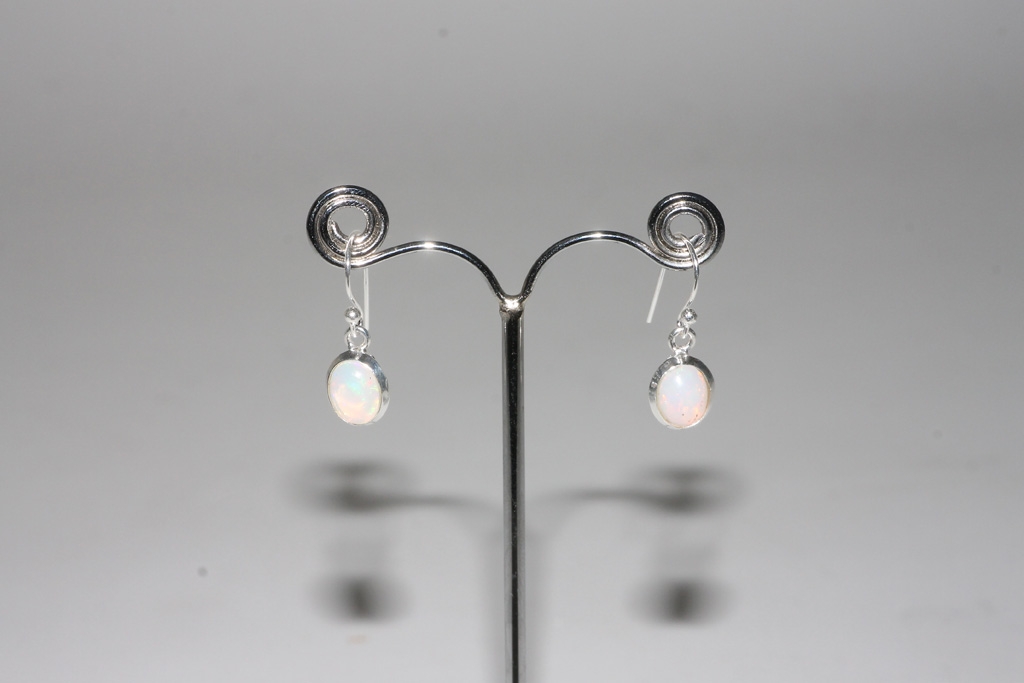 Opal earrings Cab. approx. 10x8mm Sterling-silver