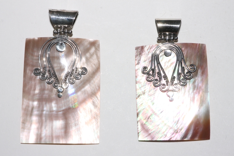 Shell pendant rectangle 925 silver