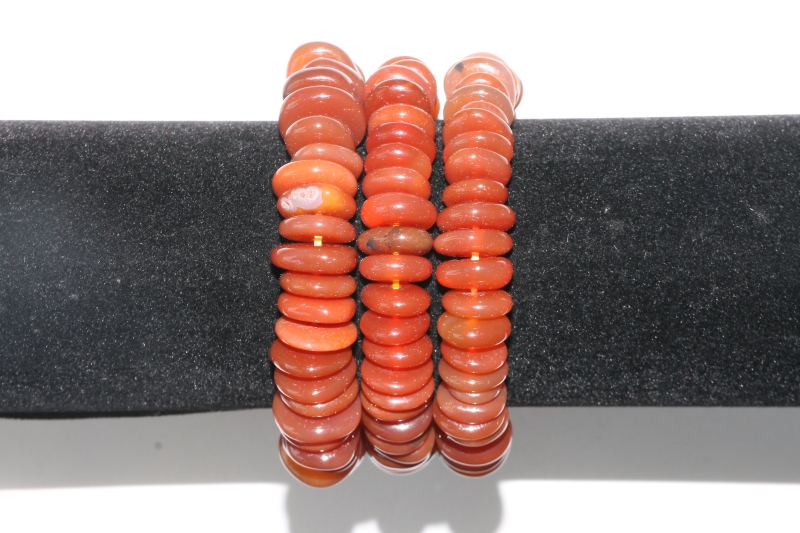 Disc bracelet carnelian